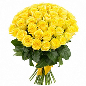 Букет 51 желтая роза 70см
