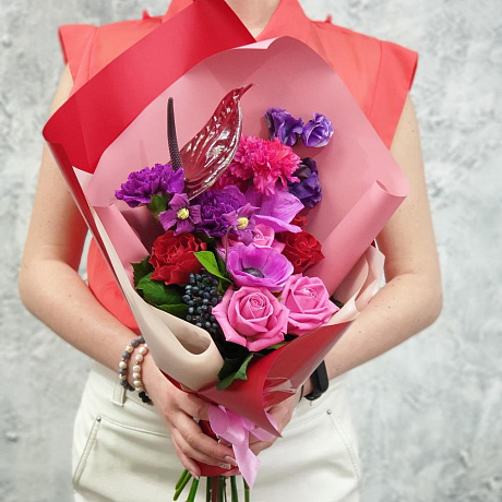 Авторский букет цветов Кензо 2 - Фото 3