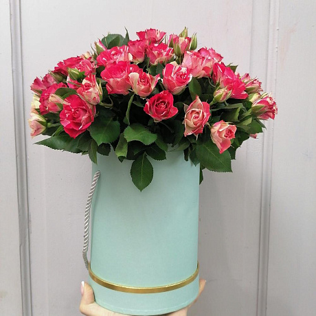 Коробка кустовых роз №160 - Фото 3