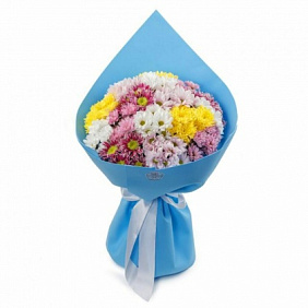 Букет из хризантем Звездное небо (миди) №160