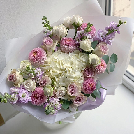 Букет цветов Сиреневые оттенки - Фото 5