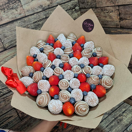 Букет Скарлет Large с голубикой - Фото 3