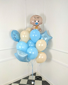 Композиция из шаров "Малыш в облаке"