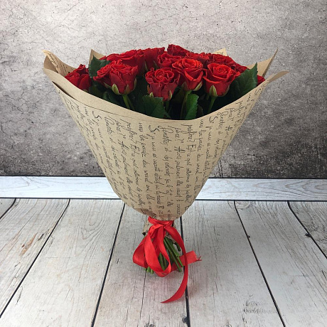 Букет из 31 красной розы - Фото 2