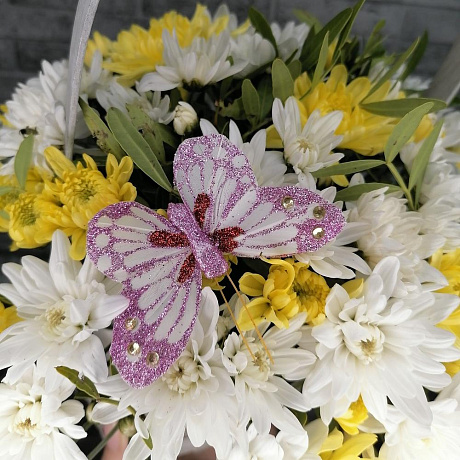 Букет цветов Ромашковое лукошко №160 - Фото 3