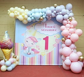 Фотозона "Маленькая единорожка" из шаров