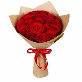 Букет из Красных Роз ( Эксплорер ) 25 шт