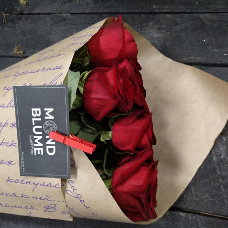 Моно букет из 9 роз - Фото 3