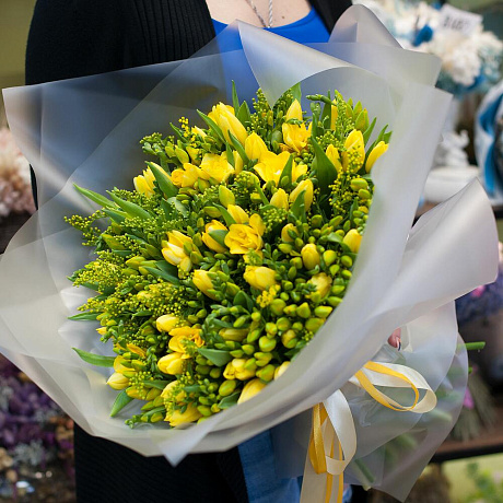 Букет цветов Медовый лайт - Фото 3
