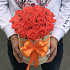 Коробки с цветами . Оранжевая роза 19 шт. N250 - Фото 2