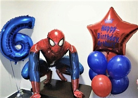 Композиция из шаров "Happy Birthday.Marvel"