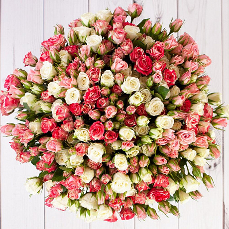 Букет из 51 кустовой розы №160 - Фото 2