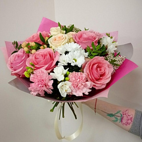 Букет цветов "Розовая пантера" №160