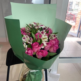 Букет цветов "Последний поезд в Париж" №161