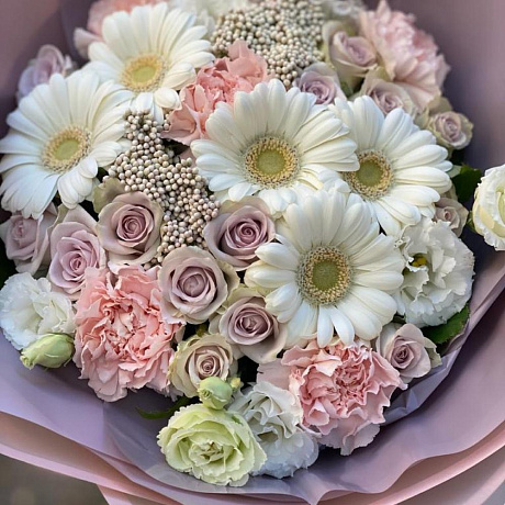 Букет из цветов Пастельная пудра - Фото 3
