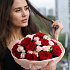 Букет из 23 красных и розовых роз - Фото 4