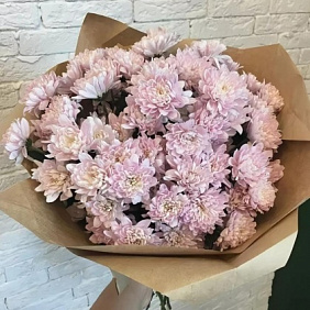 Букет цветов "Кустовое облачко хризантем"
