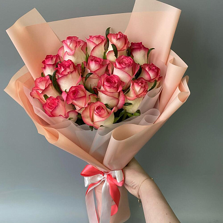 Букет из 15 роз Джумилия №160 - Фото 3