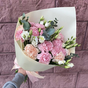 Букет цветов "Розовое настроение" №165