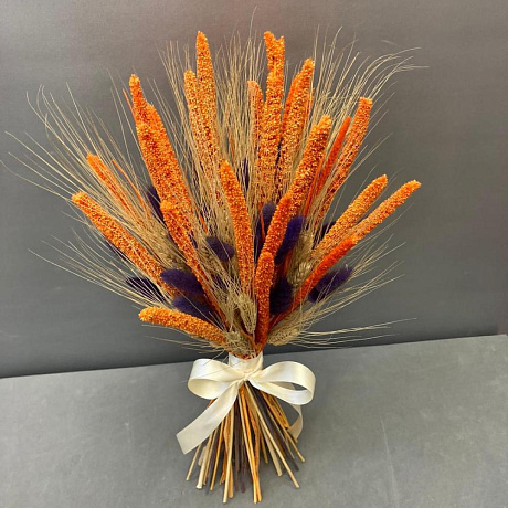 Букет из лагуруса и амаранта - Фото 5