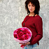 Яркий букет из красных и малиновых роз №160 - Фото 6