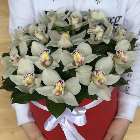 Коробки с цветами. Орхидея. Цимбидиум. N466 - Фото 4