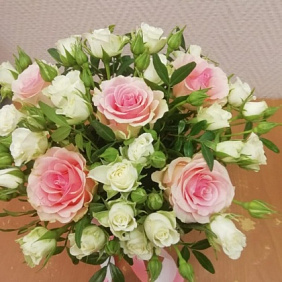 Коробка из цветов "Нежность" №163