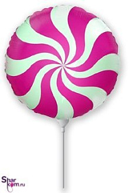 Фольгированная Мини-фигура шар "Розовый леденец"