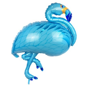 Шар фигура "Фламинго" голубой 97 см