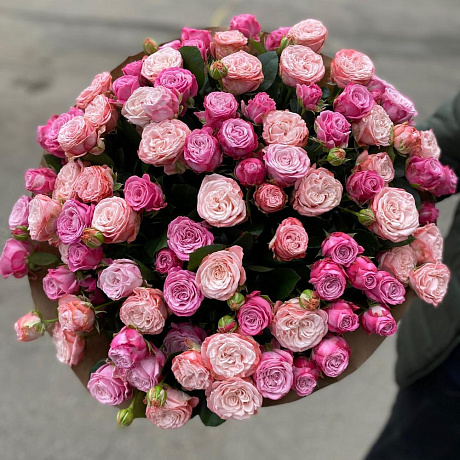 Букет из кустовых роз Бомбастик - Фото 4