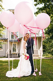 Большие воздушные шары "Счастье" на свадьбу