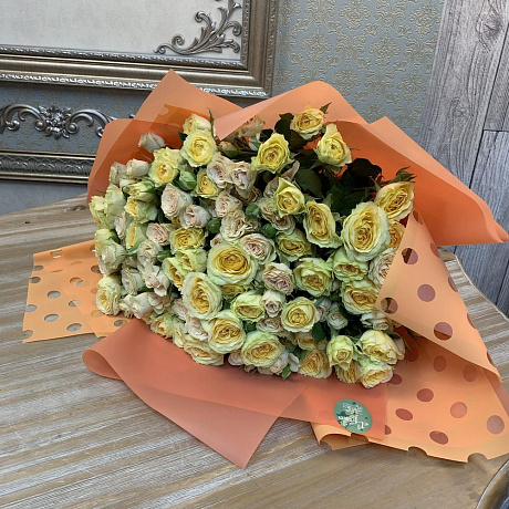 Микс кустовых роз 19 шт - Фото 2