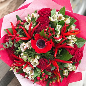 Букет цветов "Страстный поцелуй" №169