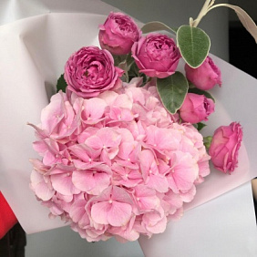 Букет "Гортензия зефир"