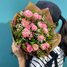 Букет цветов "Полевой Африка"