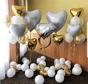 Композиция из шаров "Влюблённость"