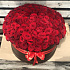 101 роза в шляпной коробке №160 - Фото 3