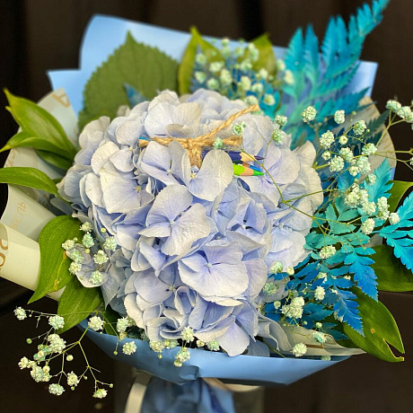 Букет с гортензиями №162 - Фото 5