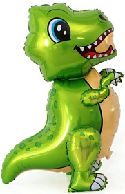 Ходячая фигура шар "Маленький динозавр" зеленый 76 см