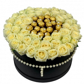 Цветы в коробке «Шкатулка»