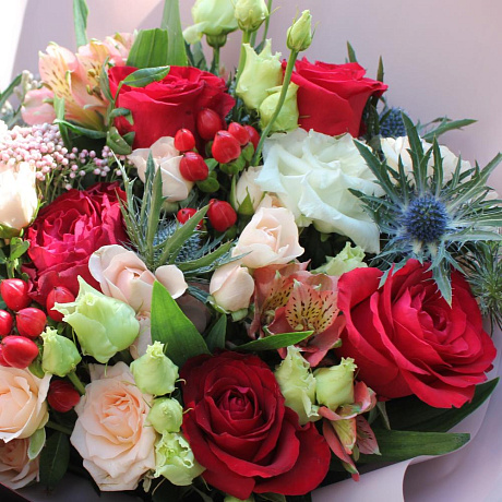 Букет цветов Бордовый Дуэт - Фото 4