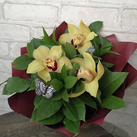 Букет цветов Летние орхидейки - Фото 4