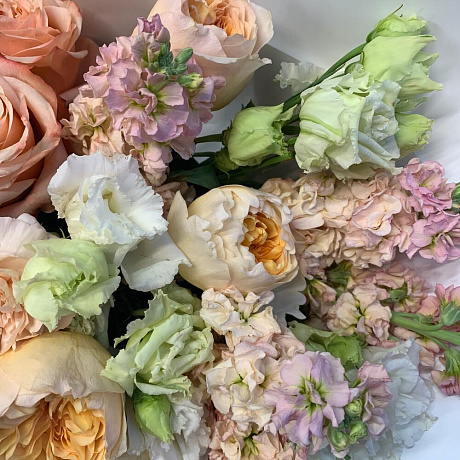 Букет цветов Крем чиз - Фото 6