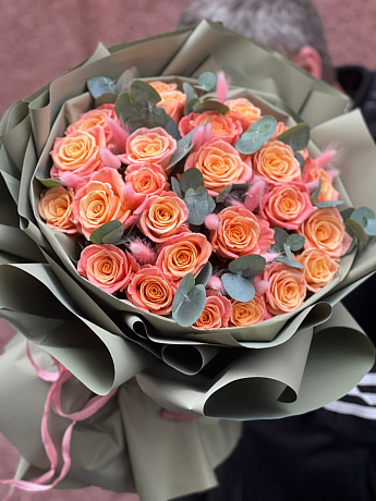 Букет из 25 роз Мисс Пигги - Фото 2