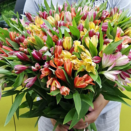 Букет цветов Охапка альстромерий - Фото 8