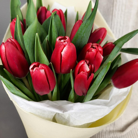 Букет Красные тюльпаны - Фото 5