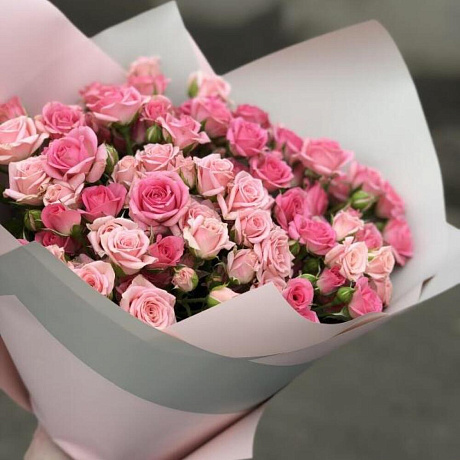 Букет кустовых роз №165 - Фото 1