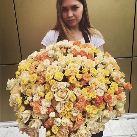 Большой букет из кустовых роз С Любовью - Фото 1