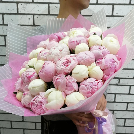 Букет с пионами №175 - Фото 1