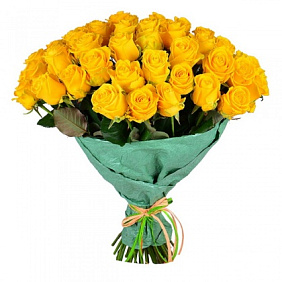 Букет из 25 желтых роз №162